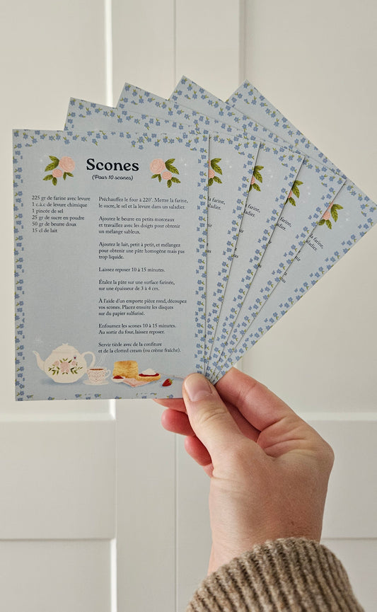 Carte postale Recette Scones
